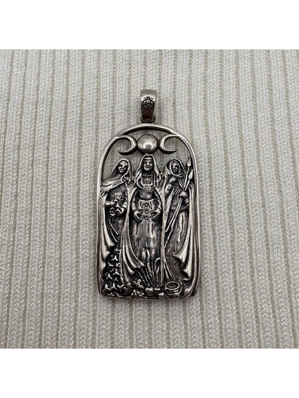 Mickie Mueller 925 Sterling Silver Triple Goddess Pendant